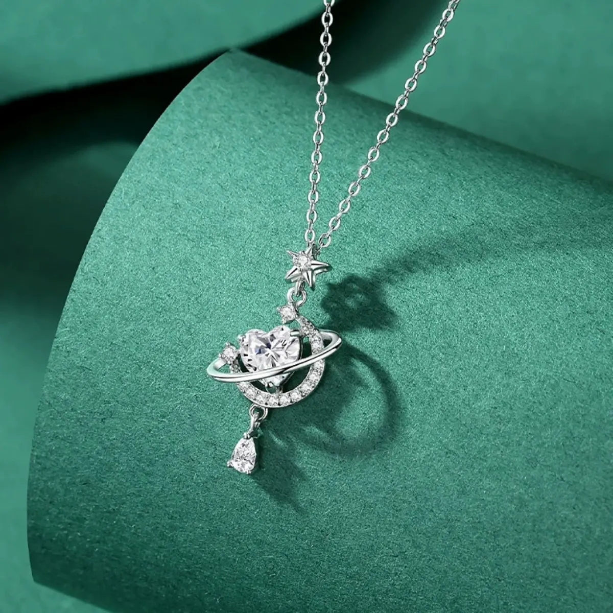 Planet Heart Pendant Necklace